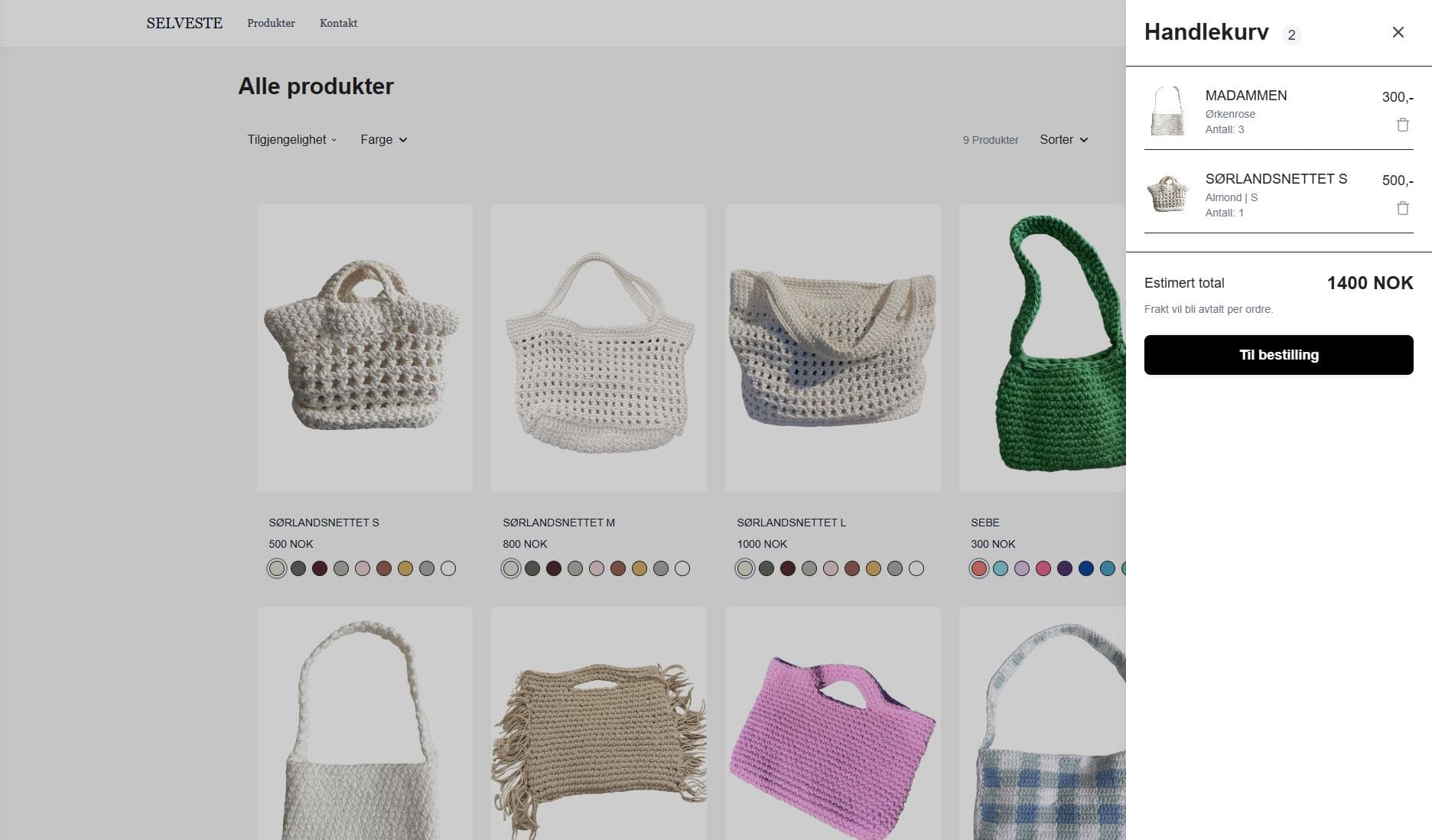 Selveste - Fra Instagram-meldinger til profesjonell nettbutikk