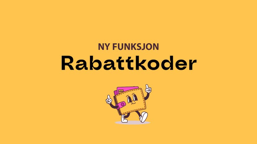 Ny funksjon: Rabattkoder